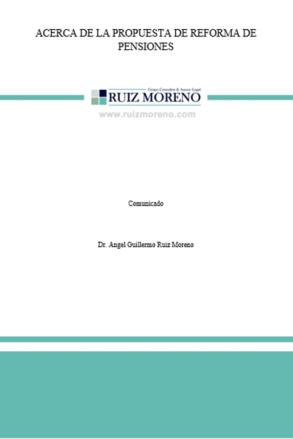 ACERCA DE LA PROPUESTA DE REFORMA DE PENSIONES